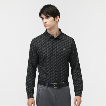 セントアンドリュース ゴルフウェア 長袖シャツ 秋 冬 SAロゴふくれジャガード長袖シャツ (0425261901) メンズ St ANDREWS