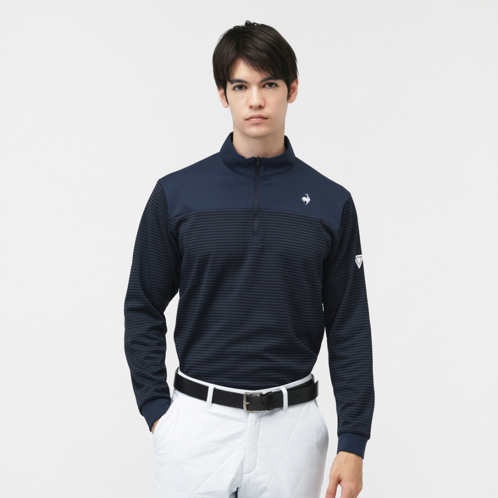 ルコックスポルティフ ゴルフ ゴルフウェア 長袖シャツ 秋 冬 ヒートナビハーフジップ長袖シャツ (LG5FLS81M) メンズ le coq sportif GOLF