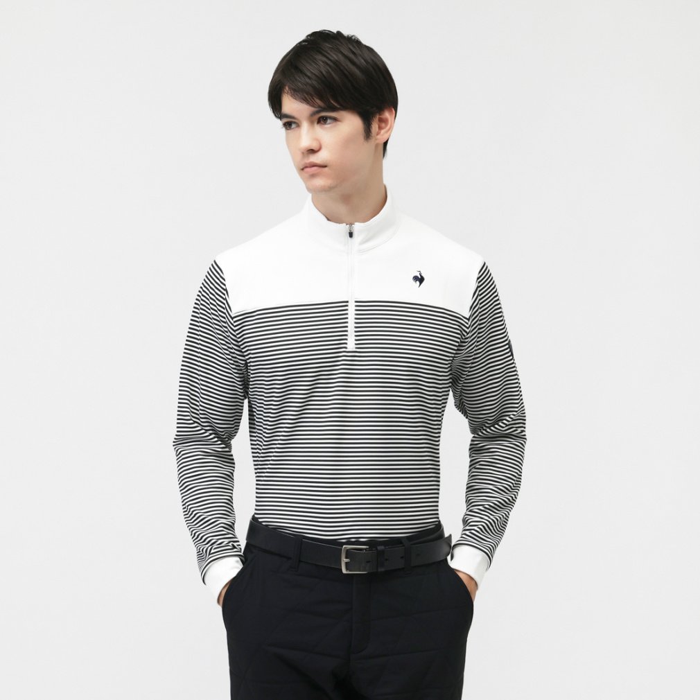 ルコックスポルティフ ゴルフ ゴルフウェア 長袖シャツ 秋 冬 ヒートナビハーフジップ長袖シャツ (LG5FLS81M) メンズ le coq sportif GOLF