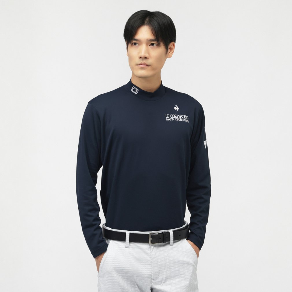 ルコックスポルティフ ゴルフ ゴルフウェア 長袖シャツ 秋 冬 ベーシックモックネック長袖シャツ (LG5FLS53M) メンズ le coq sportif GOLF