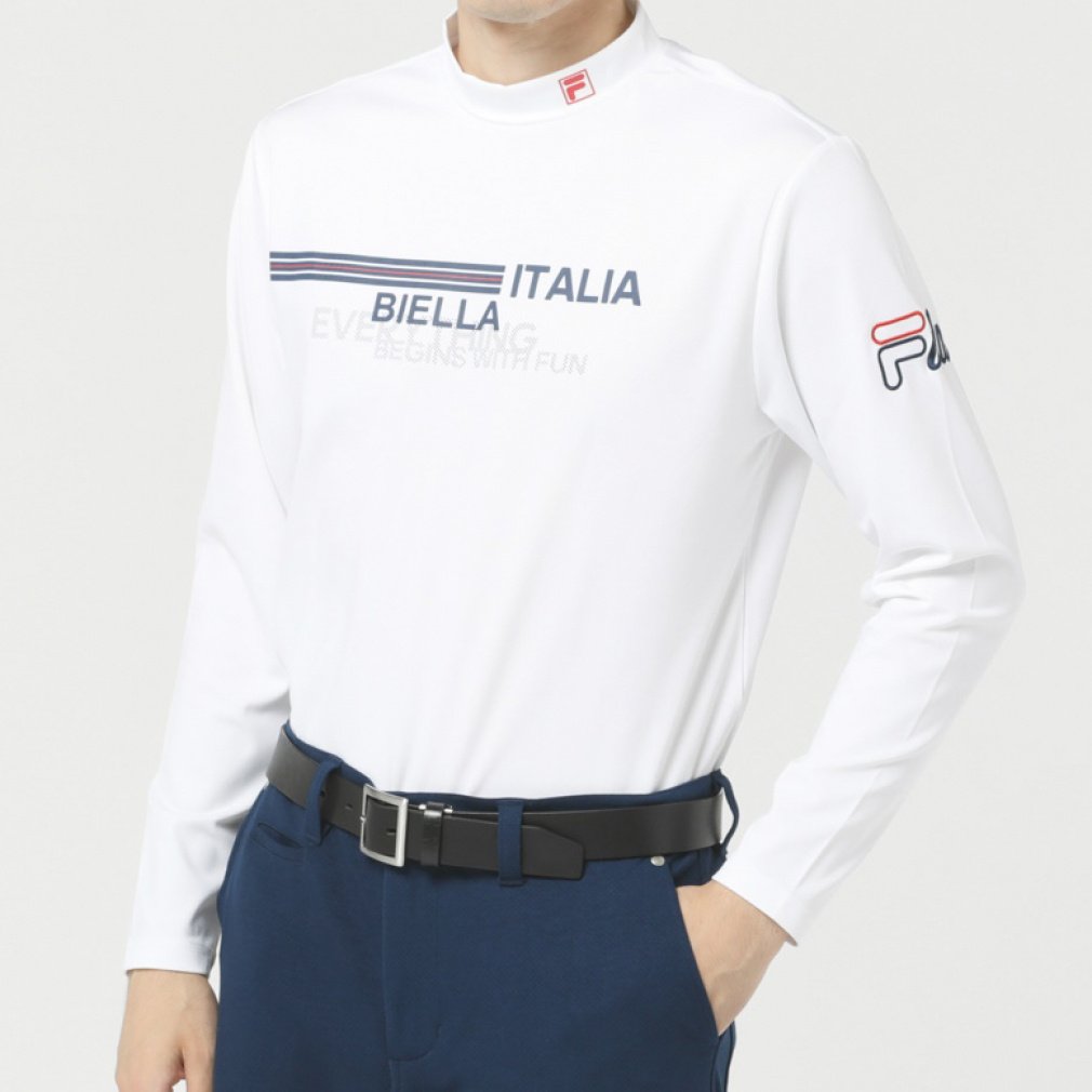 フィラ ゴルフウェア シャツ 秋 冬 モックネック長袖シャツ (782501) FILA