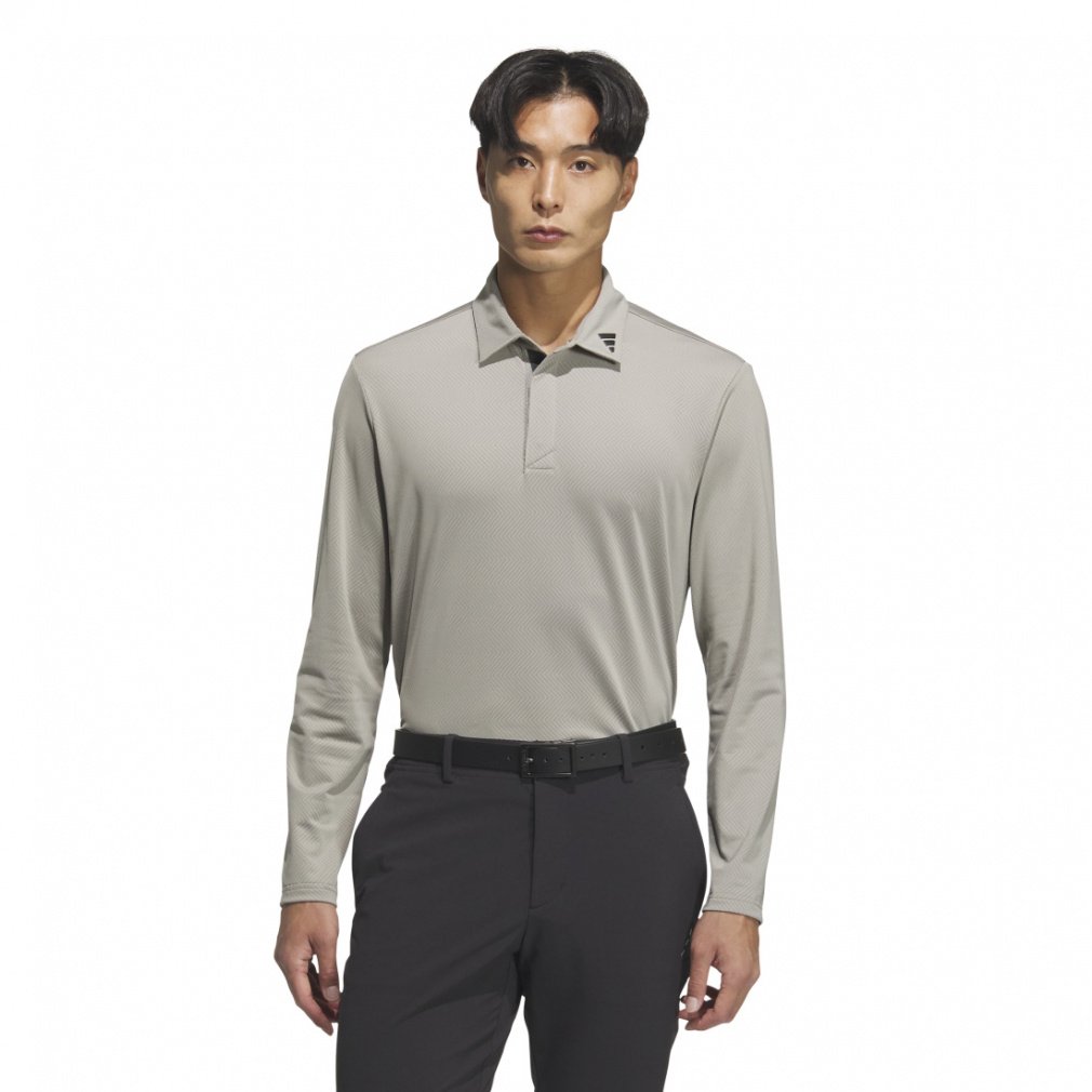 アディダス ゴルフウェア 長袖シャツ 秋 冬 アディゼロ ジャガード 長袖シャツ (JWJ84) メンズ adidas