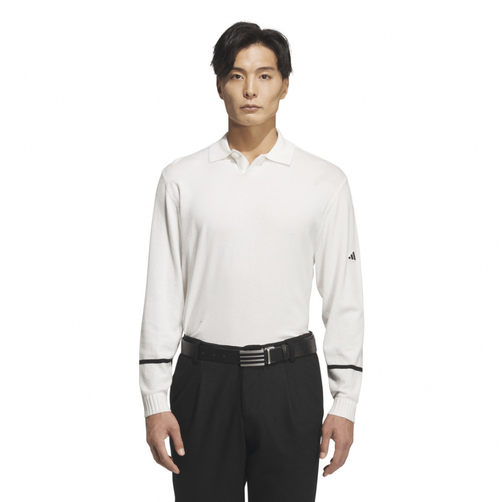 アディダス ゴルフウェア 長袖シャツ 秋 冬 ニット ポロシャツ (JUW75) メンズ adidas