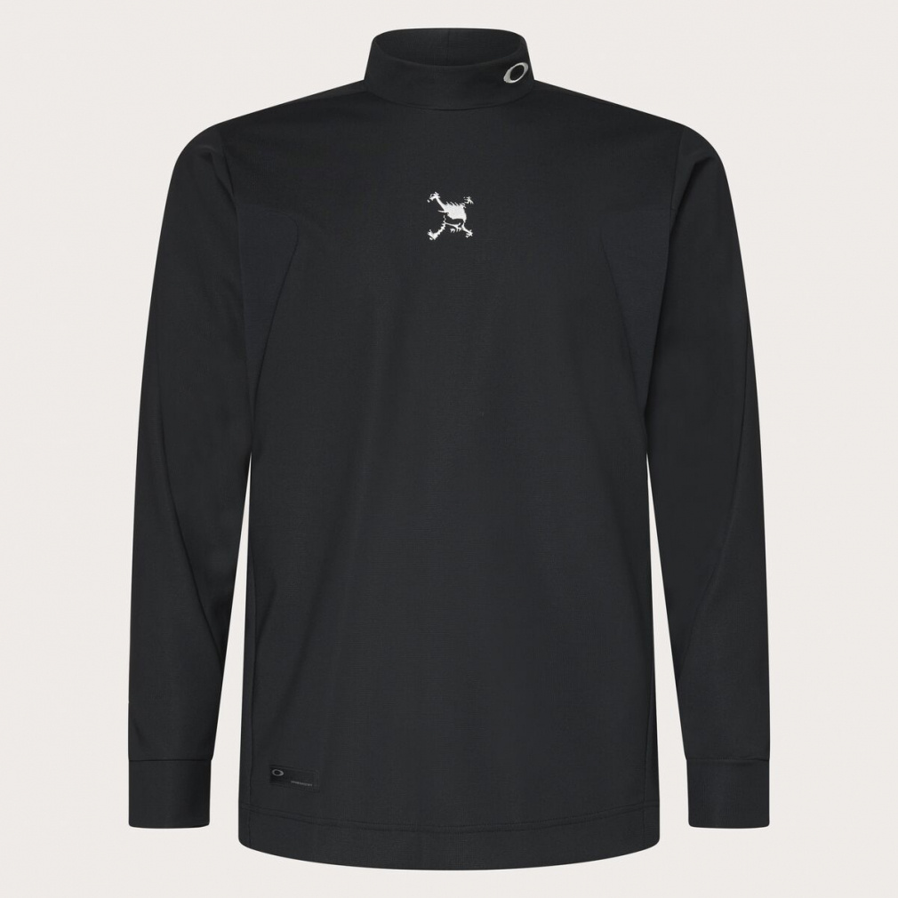 SKULL THICKNESS LS MOCK SHIRT FOA408240(ブラック-M)