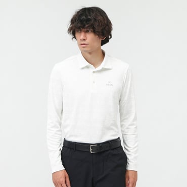 ロゴジャカード長袖ポロシャツ 6215261900