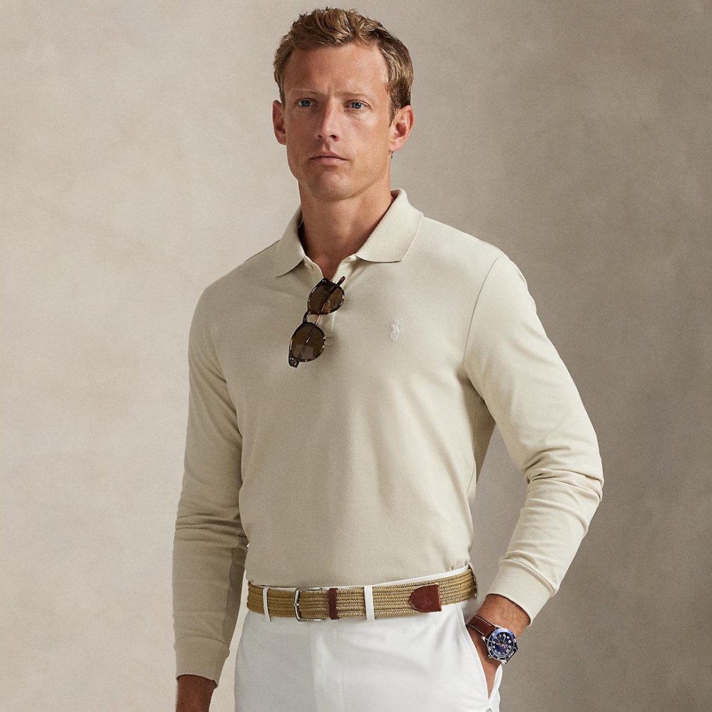 POLO GOLF RALPH LAUREN ゴルフウェア 長袖 ポロシャツ M RLX ケーブル クォータージップ 長袖ポロシャツ レディス(長袖シャツ