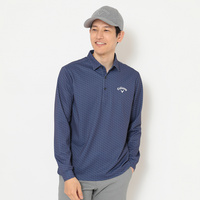 キャロウェイ ゴルフウェア 長袖シャツ 秋 冬 ロゴプリントオニカノコ