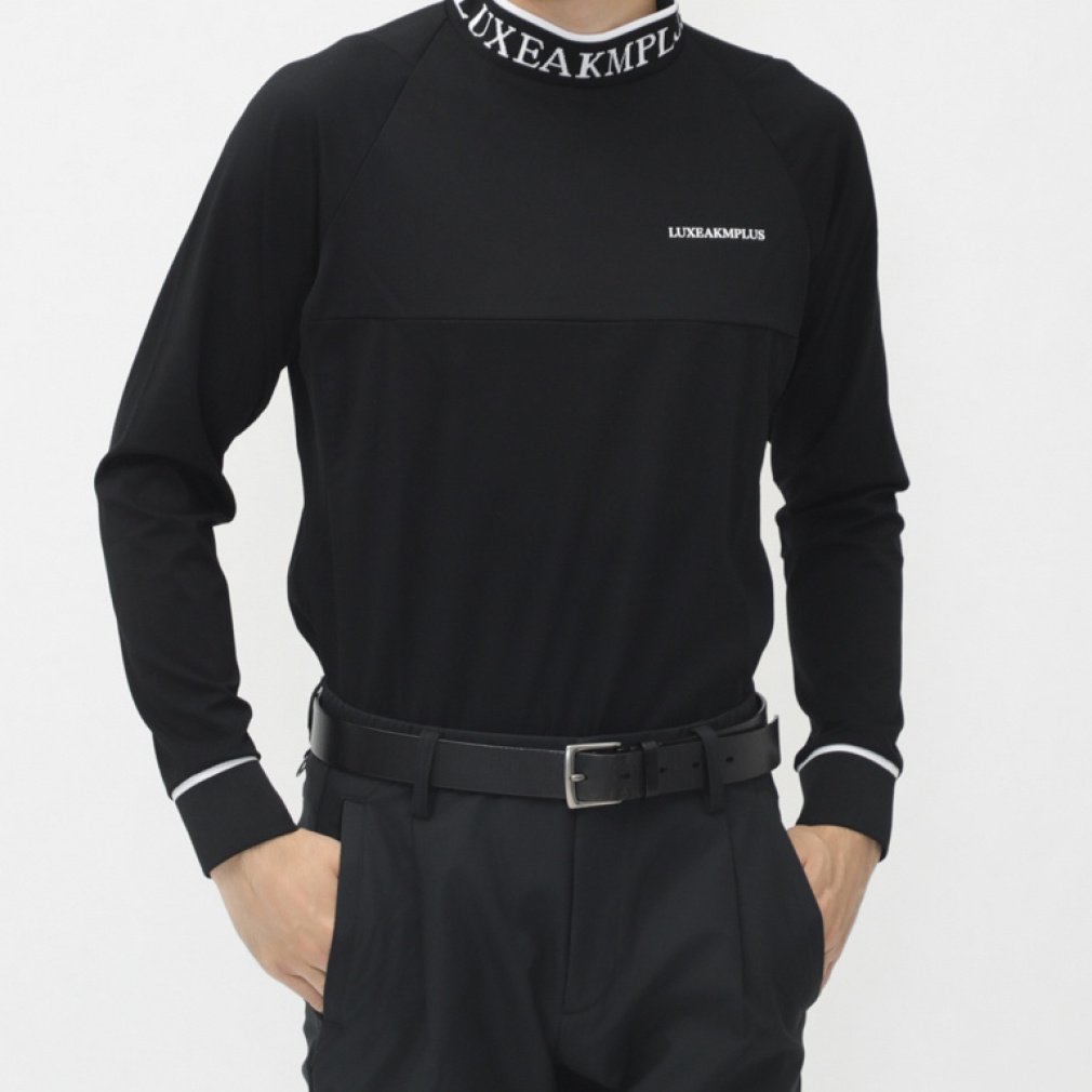 NXGCPCGvX StEFA Vc H ~ HEM LOGO MOCK NECK LONG T-SHIRT (LAT-24052) Y LUXE AKM PLUS