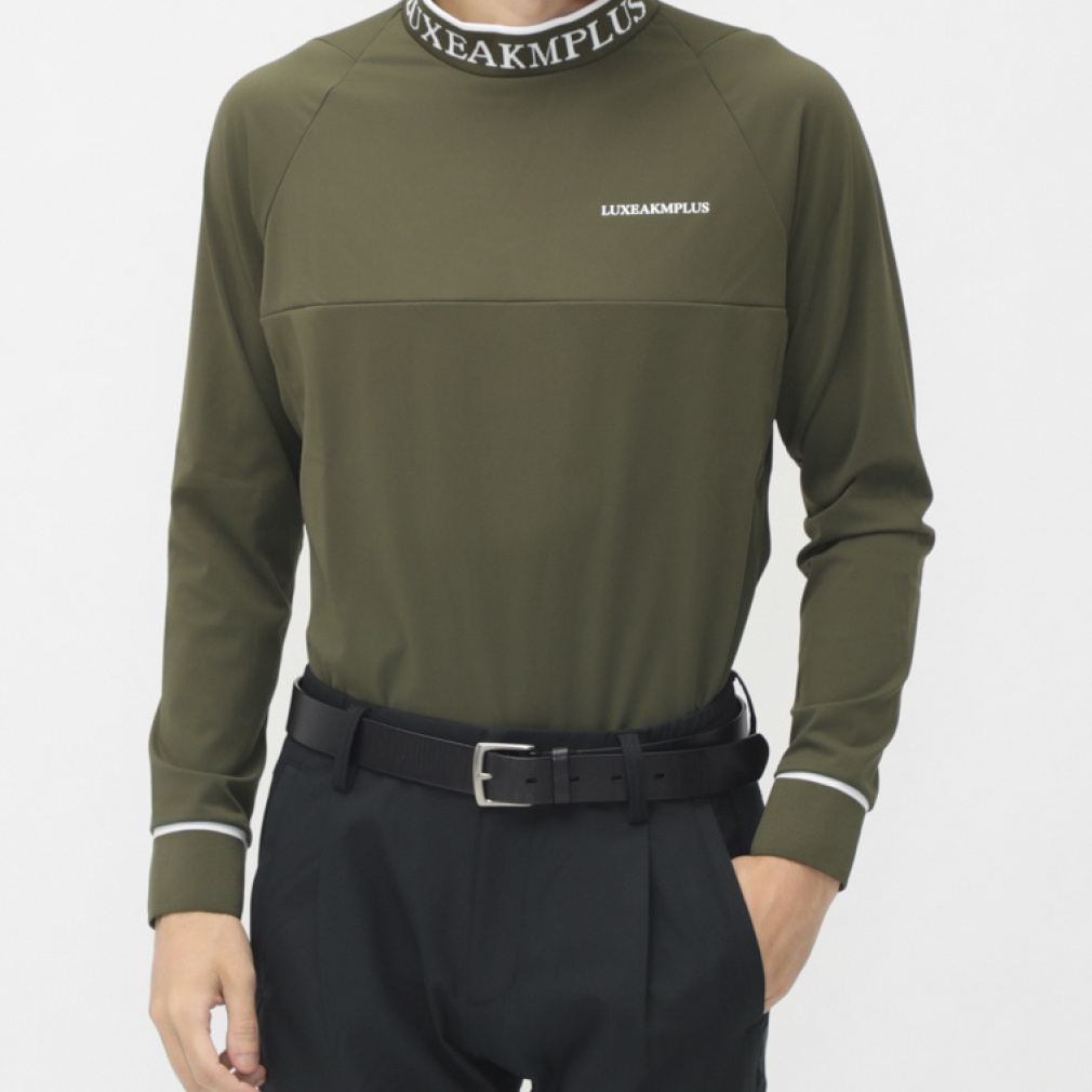 NXGCPCGvX StEFA Vc H ~ HEM LOGO MOCK NECK LONG T-SHIRT (LAT-24052) Y LUXE AKM PLUS