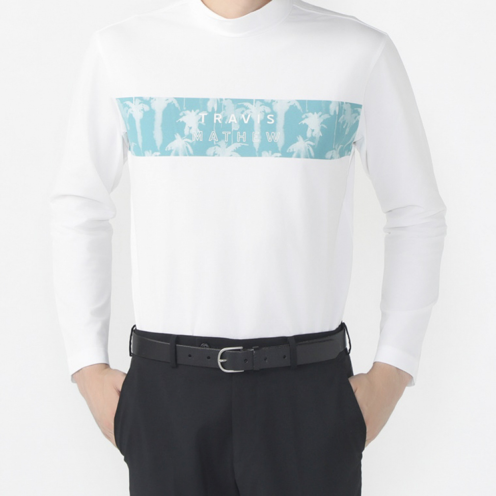 gBX}V[ StEFA Vc H ~ L/S Mock-Neck Tee (7AK020) Y TravisMathew