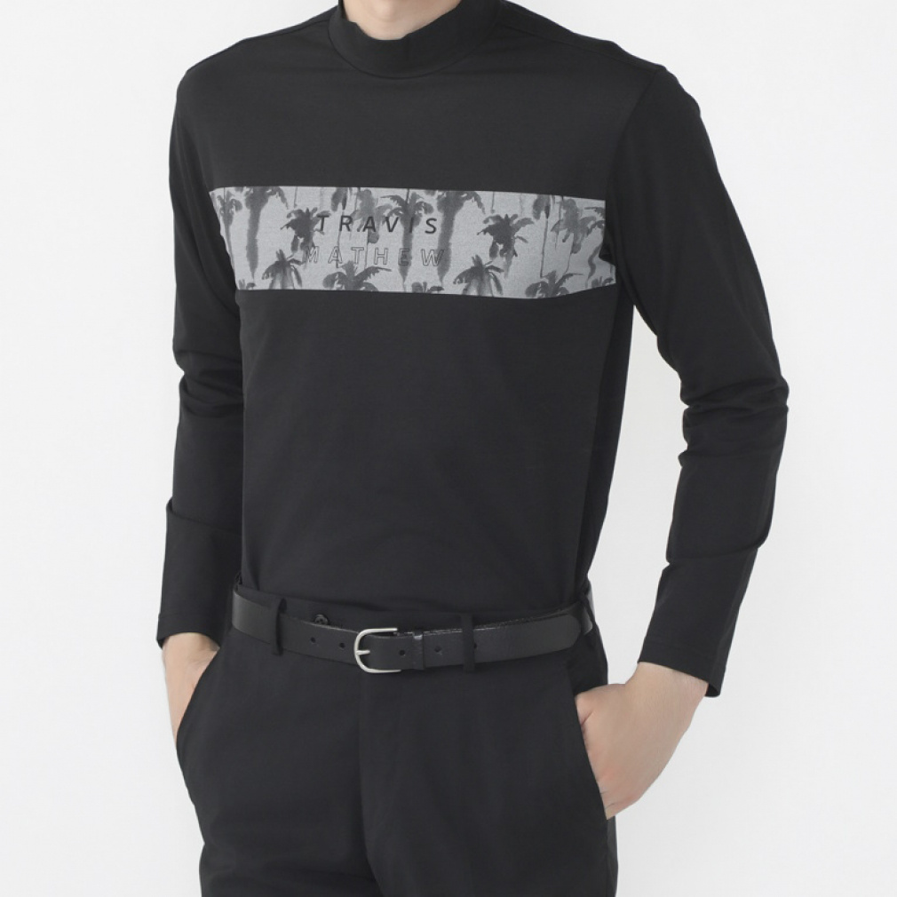 gBX}V[ StEFA Vc H ~ L/S Mock-Neck Tee (7AK020) Y TravisMathew
