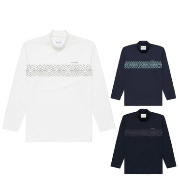 L/S Print MockNeck 7AI012