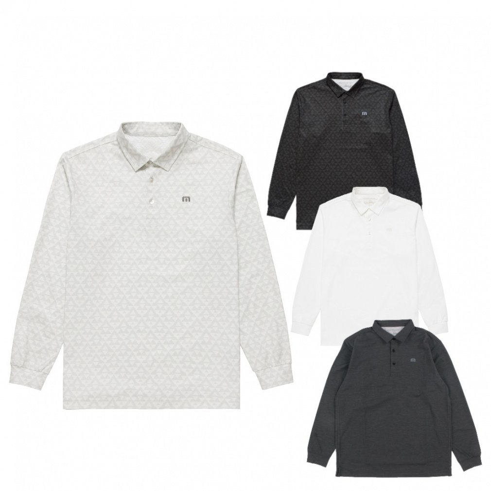 gBX}V[ StEFA Vc H ~ L/S Print Polo (7AI020) Y TravisMathew