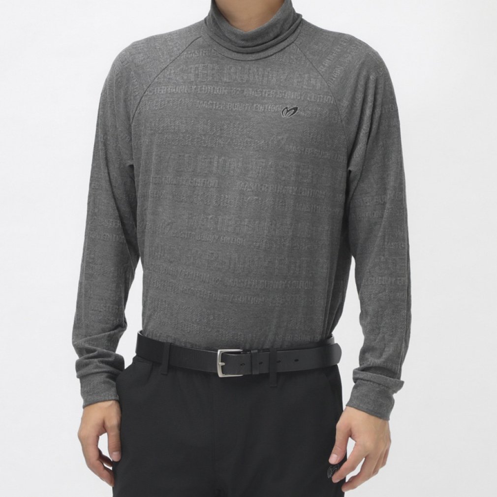 マスターバニーエディション ゴルフウェア 長袖シャツ 秋 冬 3Dブリスター MBEロゴJQ (7584166001) メンズ MASTER BUNNY EDITION