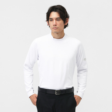 防風裏起毛ロゴプリント長袖モックネックシャツ DG5FLS04M