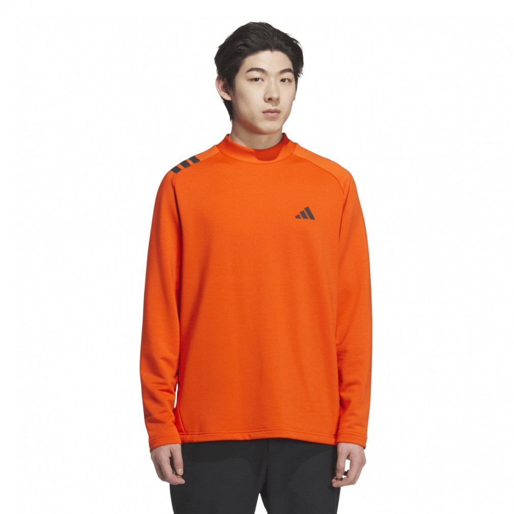 アディダス ゴルフウェア 長袖シャツ 秋 冬 COLD .RDY スリーストライプス 長袖モックシャツ (JVV04) メンズ adidas