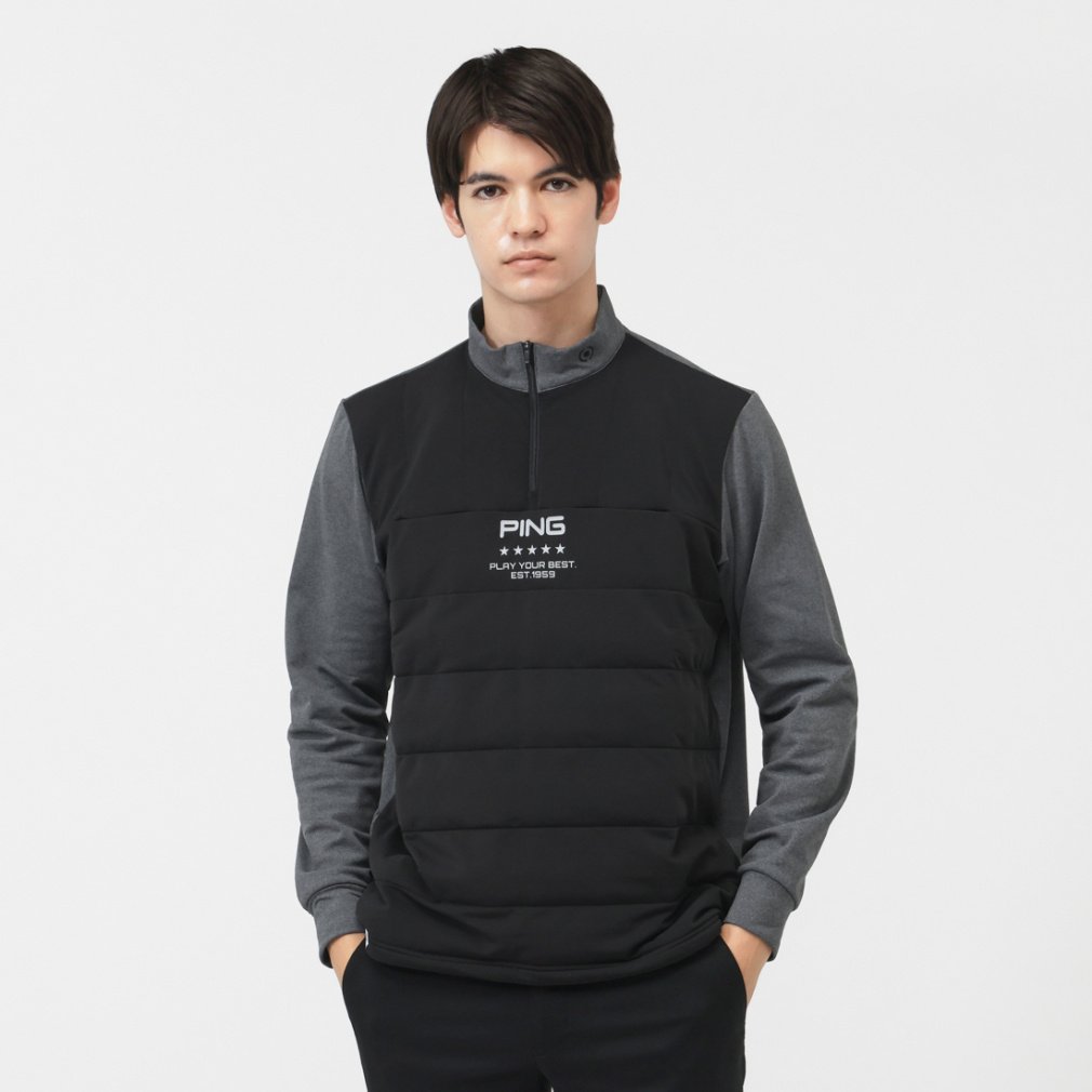 PING 秋 冬 24FWエアーフレイク長袖ハイネックシャツ サイズL ピン ゴルフウェア 長袖シャツ 秋 冬 24FWエアーフレイク長袖