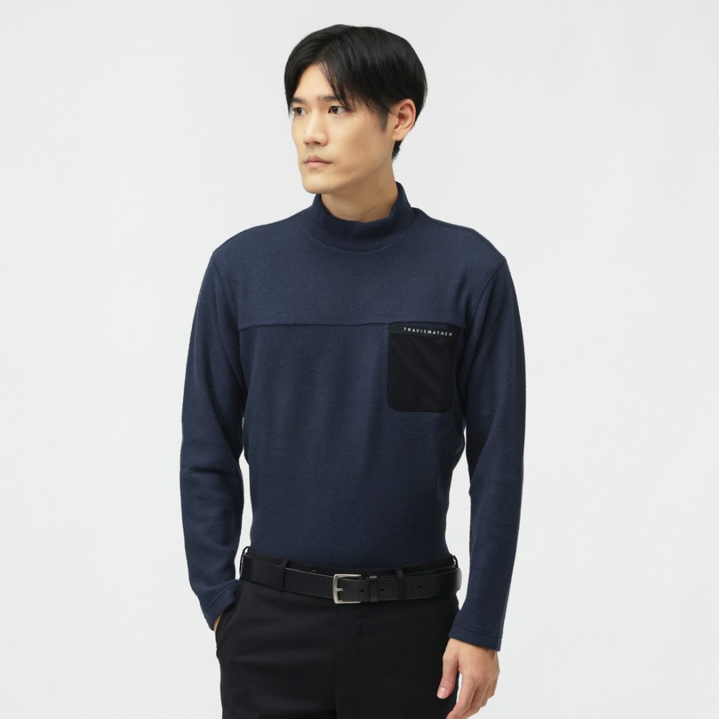 トラヴィスマシュー ゴルフウェア 長袖シャツ 秋 冬 L/S Chest Pocket Mock (7AM048) メンズ TravisMathew