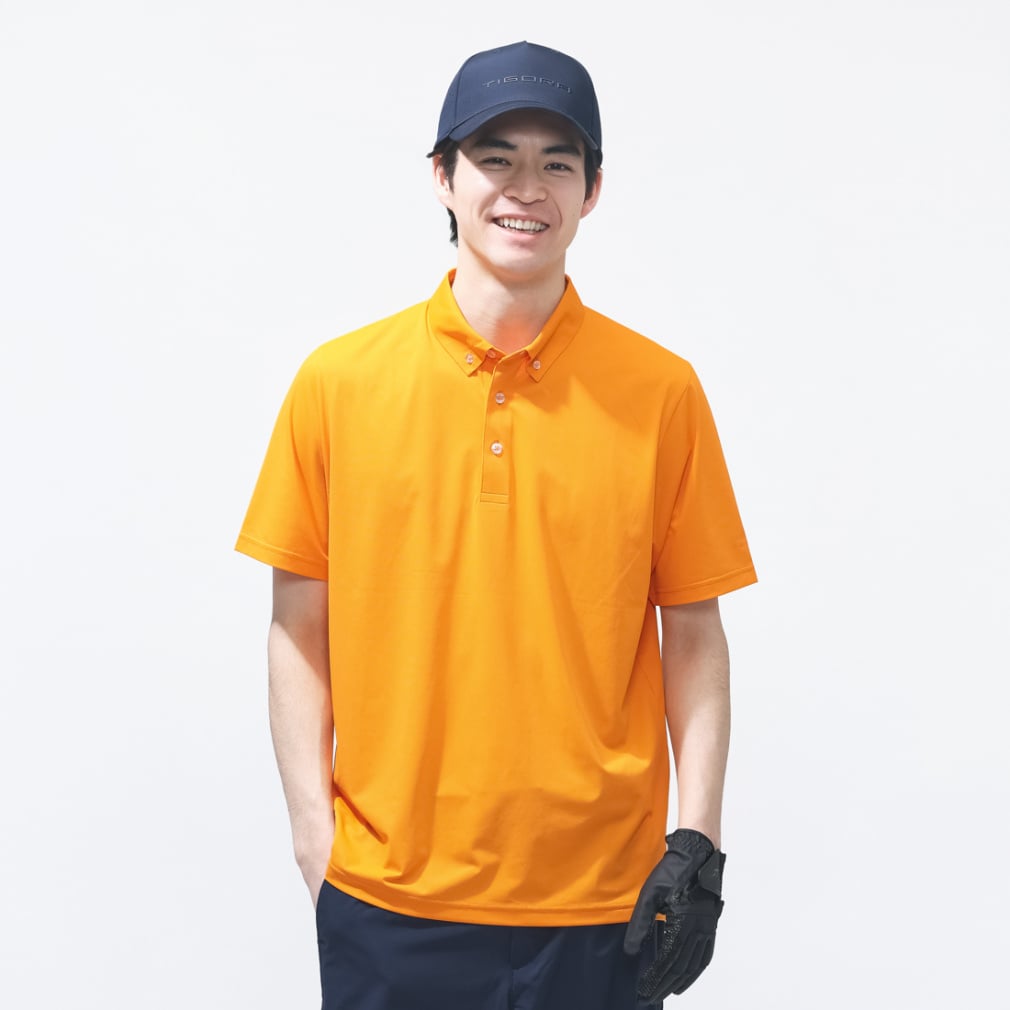 iCOOLポロシャツ TR-1H1026B-C(オレンジ-3XL)