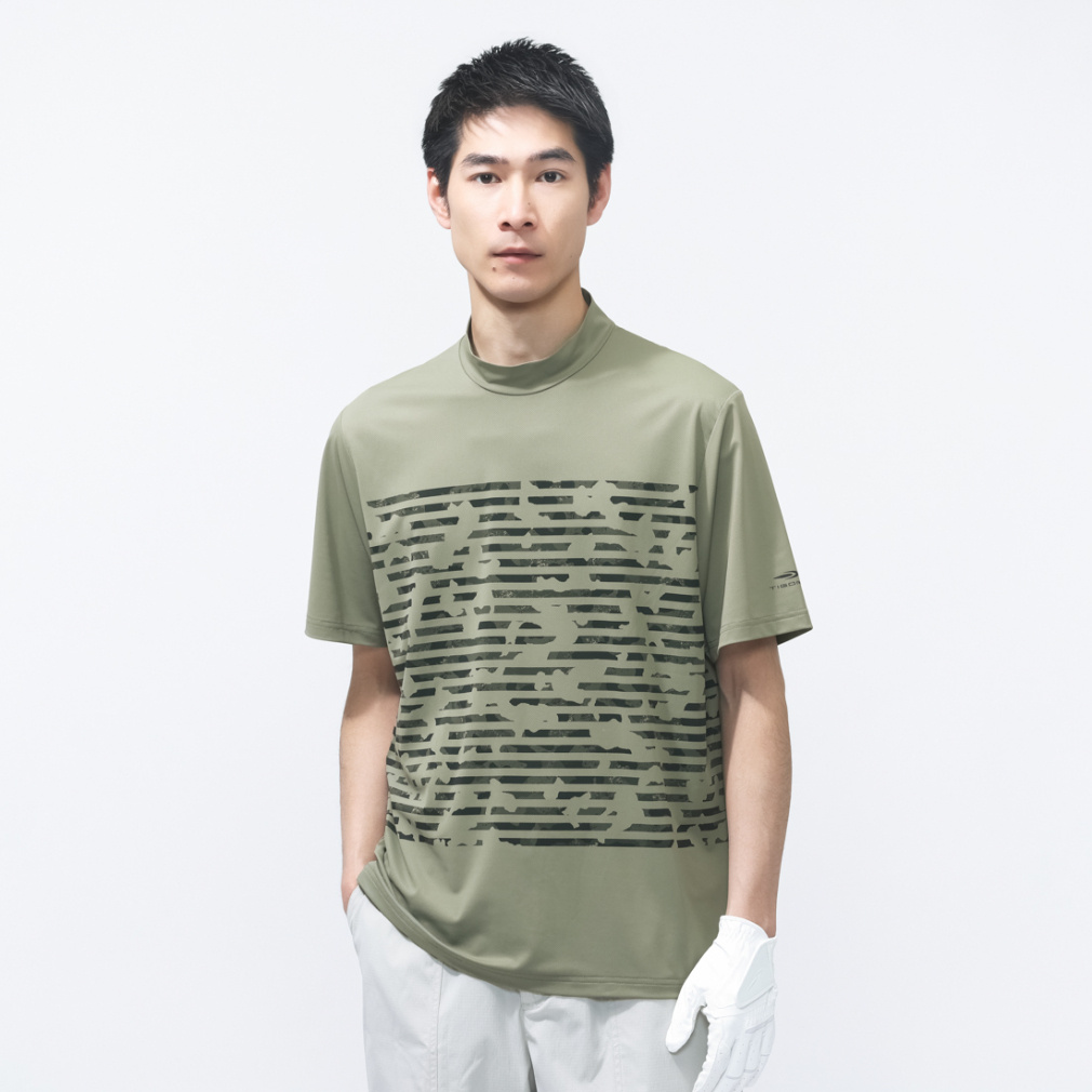 iCOOLモックシャツ TR-1H1086H-C(カーキ-3XL)