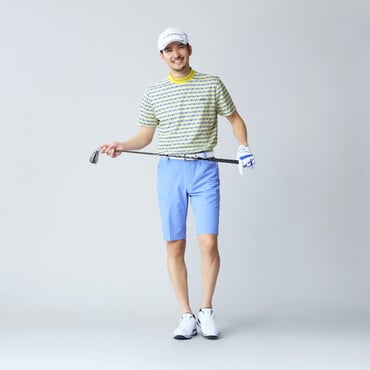 遮熱矢絣(ヤガスリ)柄モックシャツ(イエロー-3XL)