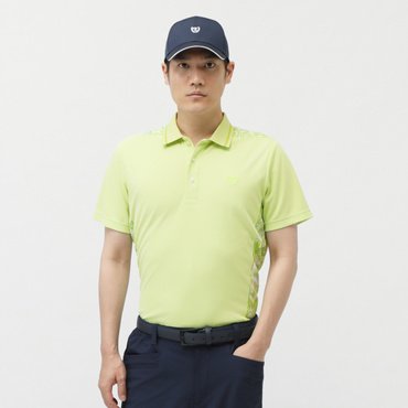 遮熱UVカット鹿の子切替半袖ポロシャツ TR-1H1145P(ペールグリーン-3XL　メンズ)