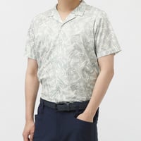 通気UVカットメッシュ総柄開襟オープンシャツ TR-1H1165P