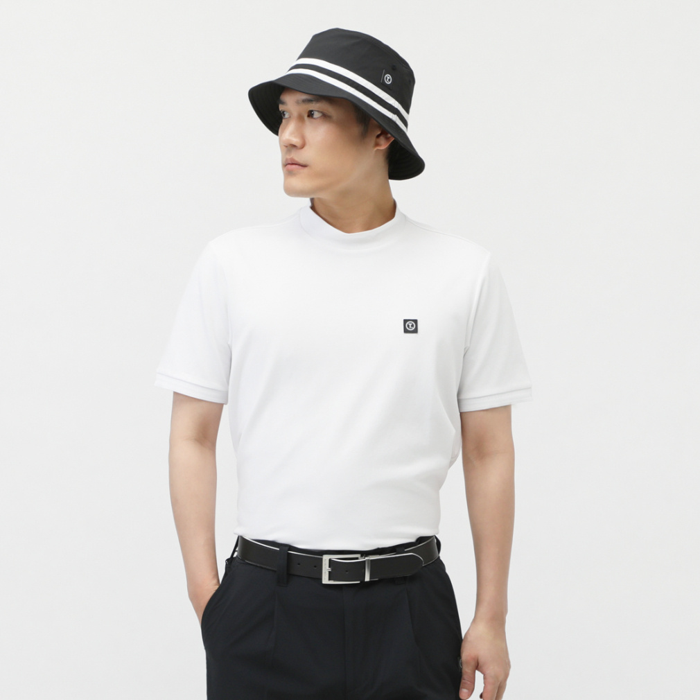 ティゴラ ゴルフウェア 半袖シャツ 春 夏 T.超長綿コットン半袖モックシャツ 日本製生地 (TR-1H1215H) メンズ TIGORA