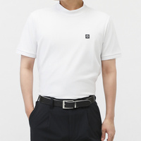 T.超長綿コットン半袖モックシャツ 日本製生地 TR-1H1215H