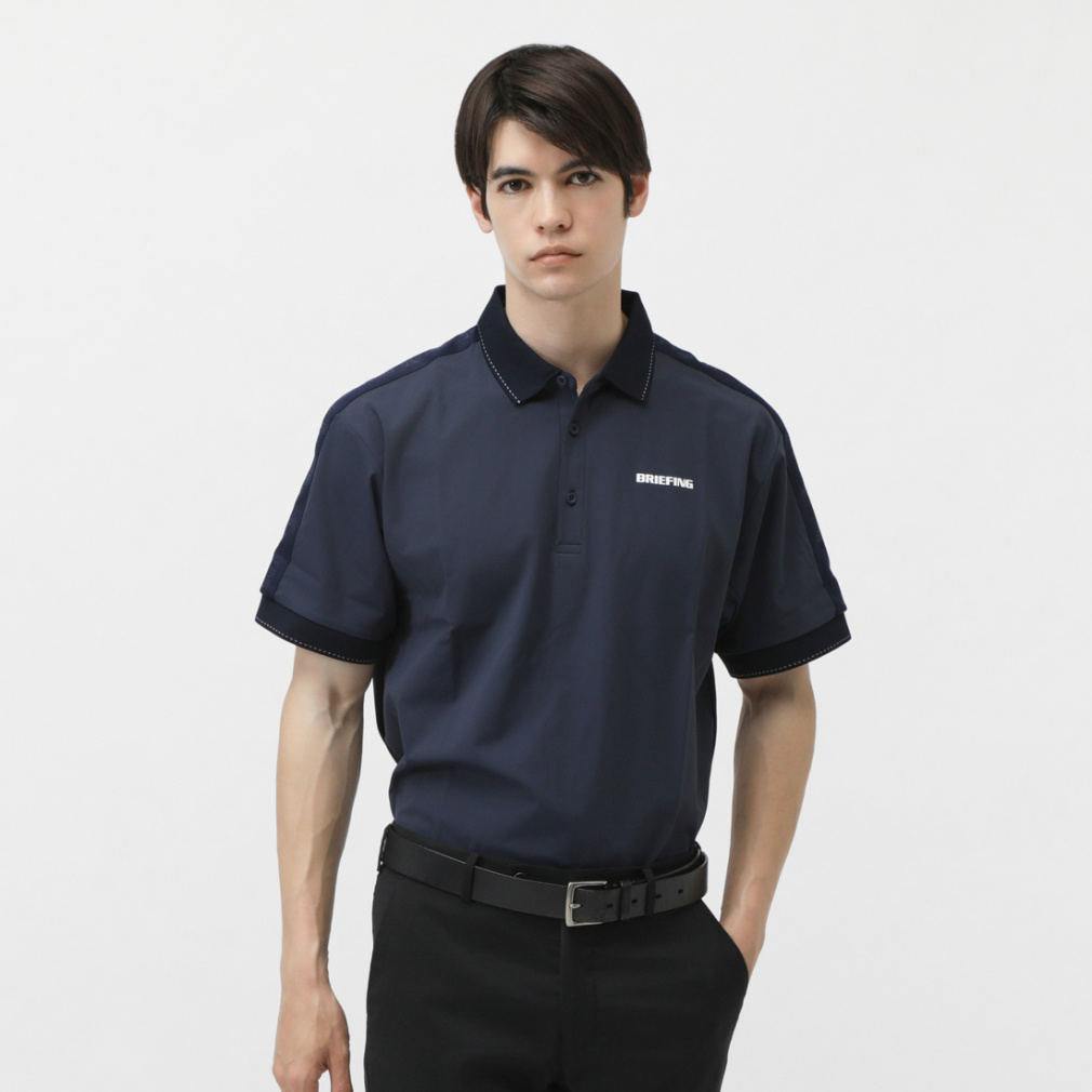 新品　BRIEFING MONOGRAM POLO ポロシャツ　Lサイズ セール】【BRIEFING GOLF／ブリーフィングゴルフ】MEN'S LOGO