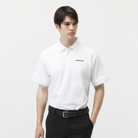 美品ブリーフィング　半袖ポロシャツ　バックロゴ　カーキ　ホワイト　M 美品ブリーフィング 半袖ポロシャツ バックロゴ カーキ ホワイト M