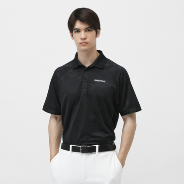 MS CAMO JQ POLO RF BRG251M58(ブラック-M　メンズ)