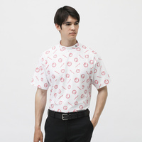 パーリーゲイツ ゴルフウェア 半袖シャツ ヘリンボン ツリー柄 XL 楽天