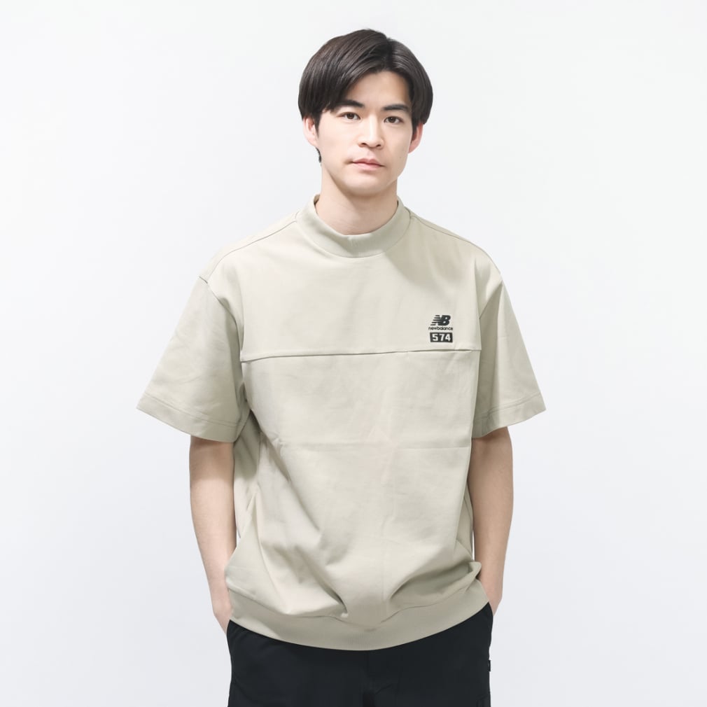 H/SLEEVE MOCK NECK PULLOVER 0126166016(カーキ-S)