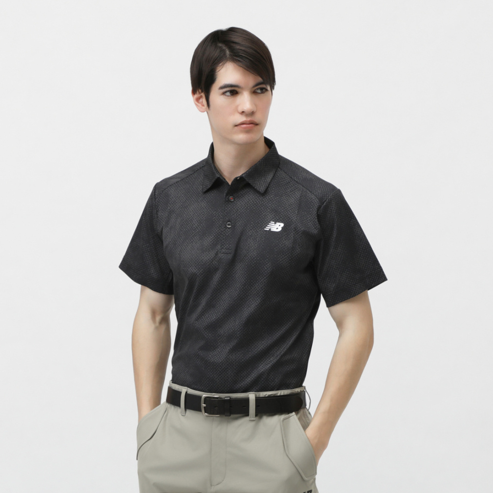 S/SLEEVE COLLAR SHIRT 0125168001(ブラック-S　メンズ)