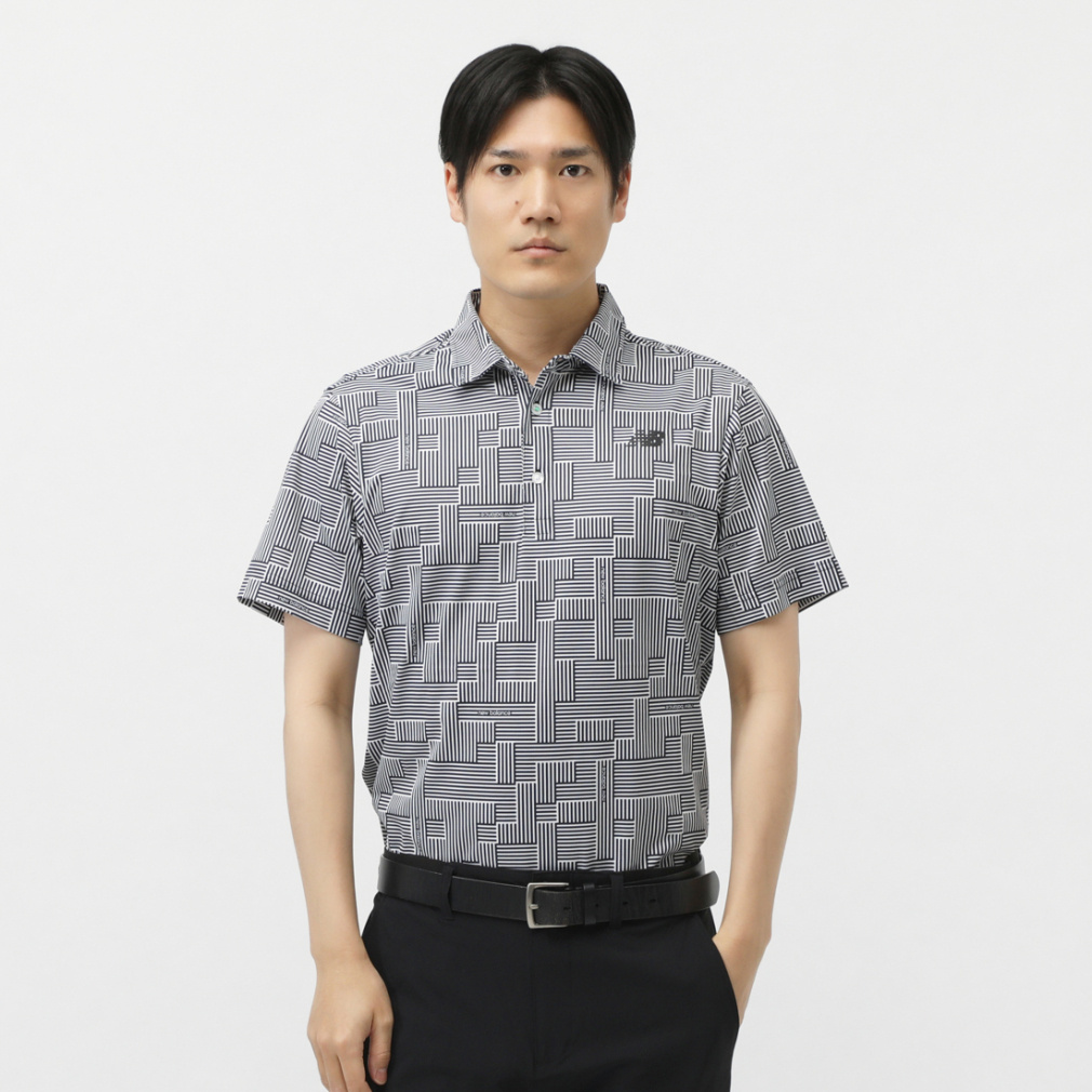 S/SLEEVE COLLAR SHIRT 0125168010(ブラック-M)