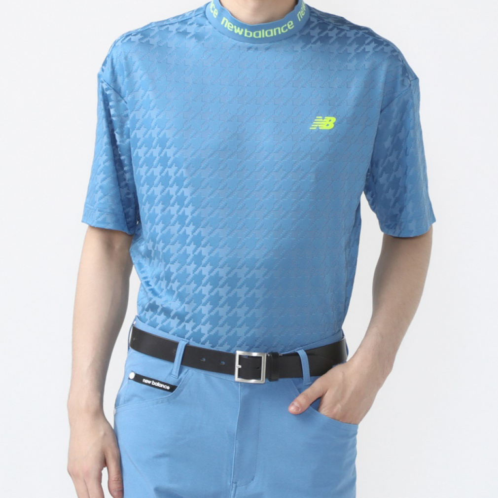H/SLEEVE MOCK NECK PULLOVER 0124166001(ブルー-M)