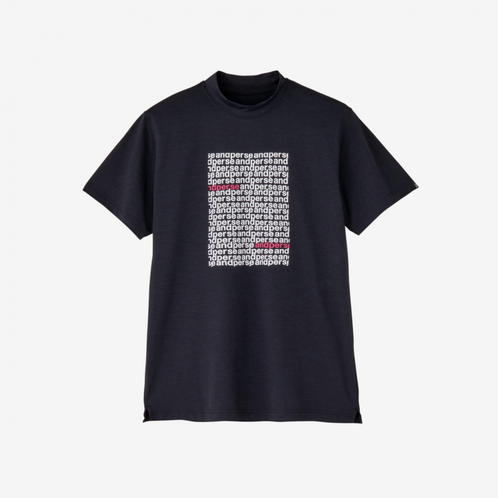 リファインドライ半袖モックネックシャツ( ) AMS9526V5(ブラック-M)