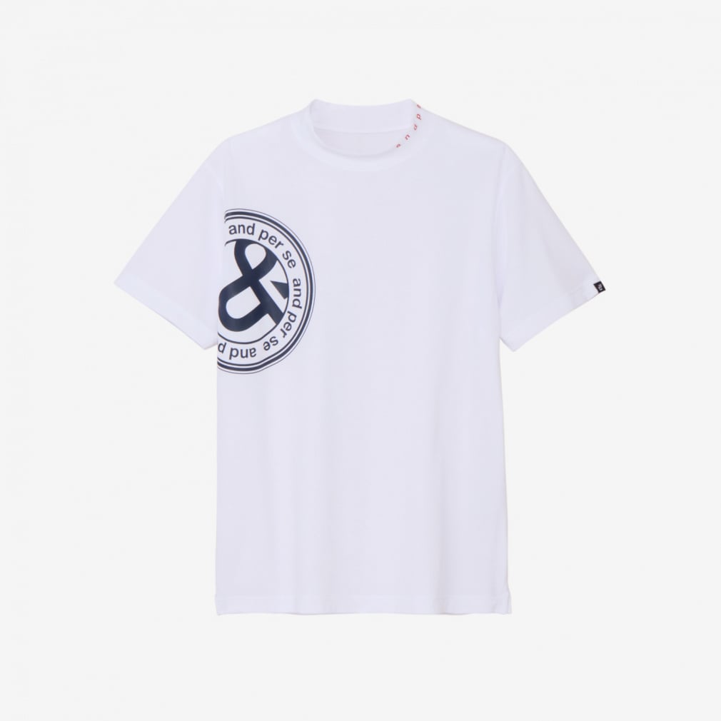 SWING DRY メッシュ半袖モックネックシャツ AMS9566V2(ホワイト-M)