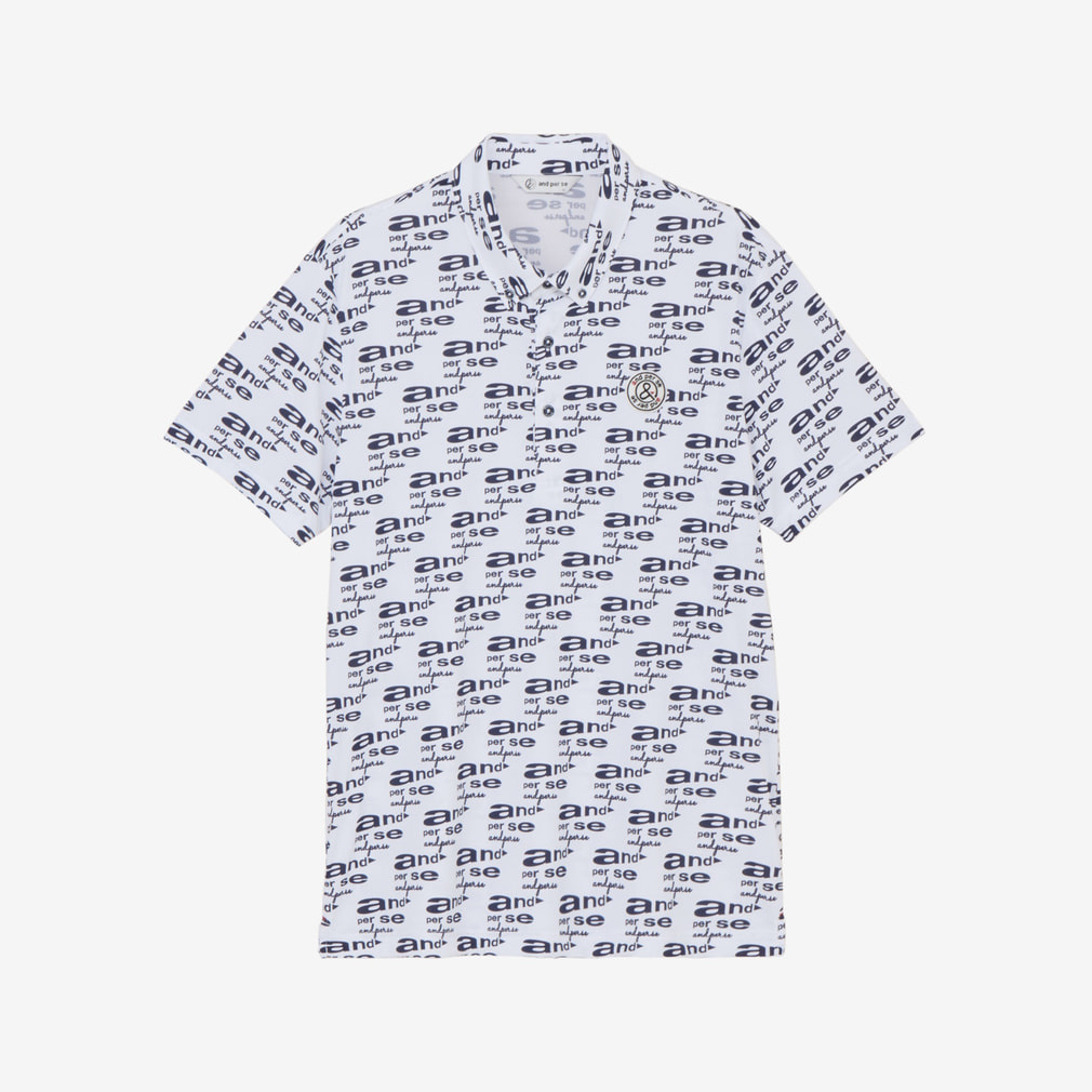 COOL is COOL プリンテッド3Dワッフルボタンダウン半袖シャツ( ) AMS9666X6(ホワイト-M)