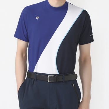 【RIJOUME】トリコロールブロッキングモックネックシャツ QGMXJA32