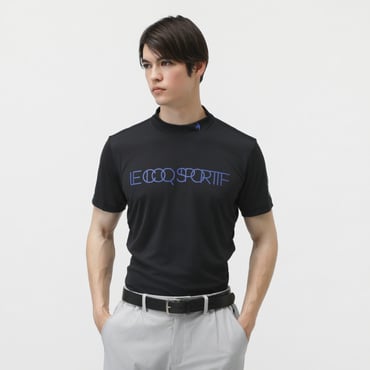 カラーブロック柄モックネック半袖シャツ LG5SHS51M