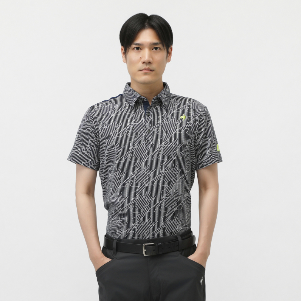 LUZeSOMBRアグレミーナ浜松KIRIN シャツ、パンツセット ビズニットシャツ】ノンアイロン ストレッチ ボタンダウン 紺