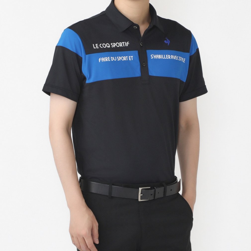 ゴルフ メンズ ジーフォア シャツ 半袖 トップス（ブラック）Lサイズ 中古 メンズ パシフィックゴルフクラブ PACIFIC GOLF CLUB 半袖