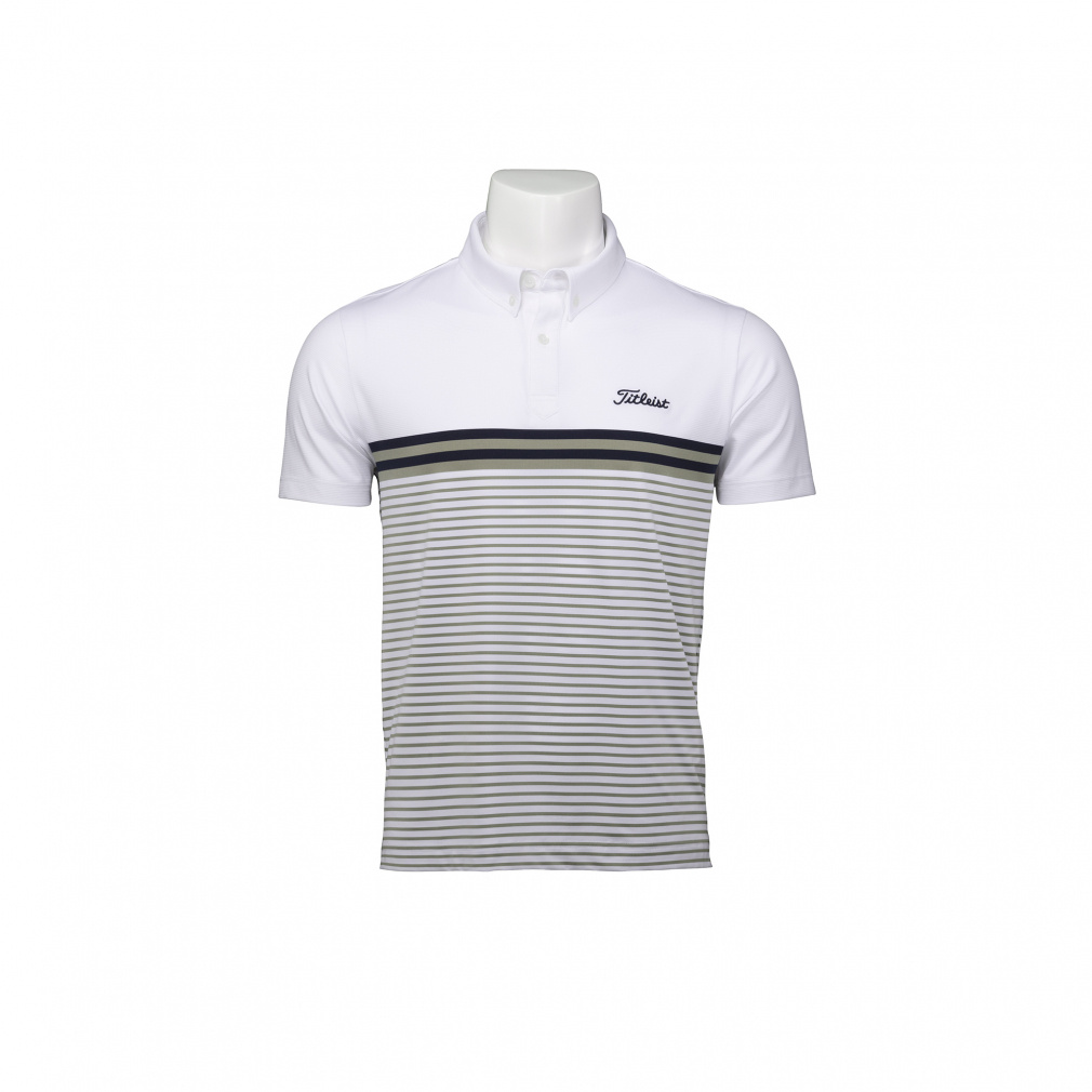 パネルストライプサキゾメシャツ TMPMS118J 6665903241(ホワイト×カーキ-S)