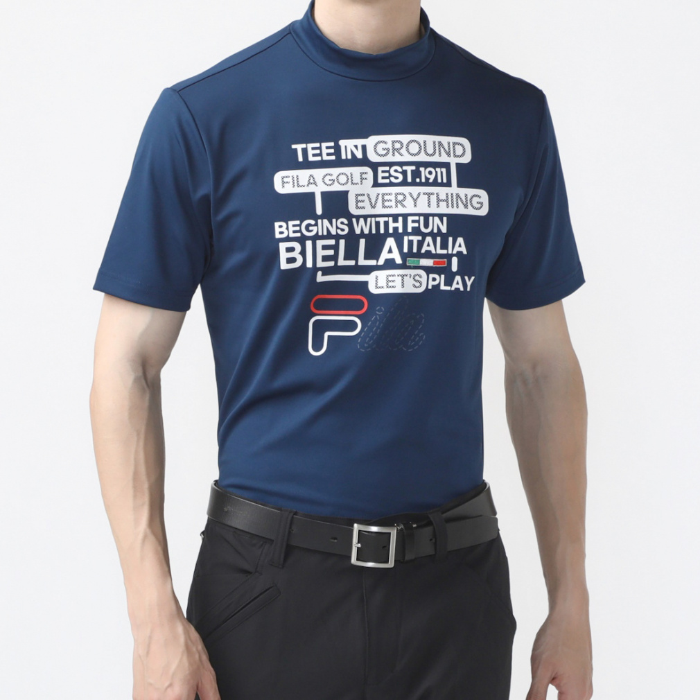 フィラ ゴルフウェア 半袖シャツ 春 夏 モックネック半袖シャツ (742600) FILA
