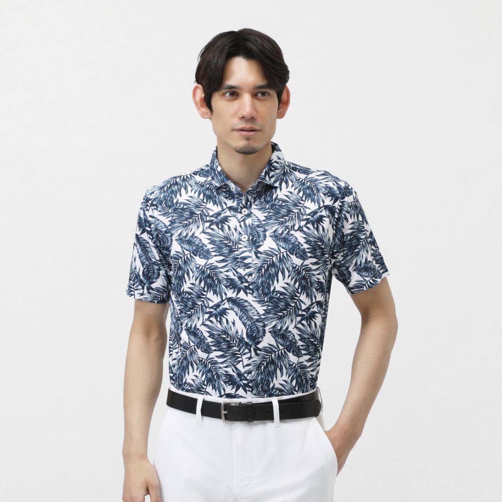 フィラ ゴルフウェア 半袖シャツ 春 夏 ボタニカルPT半袖シャツ (744606) メンズ FILA