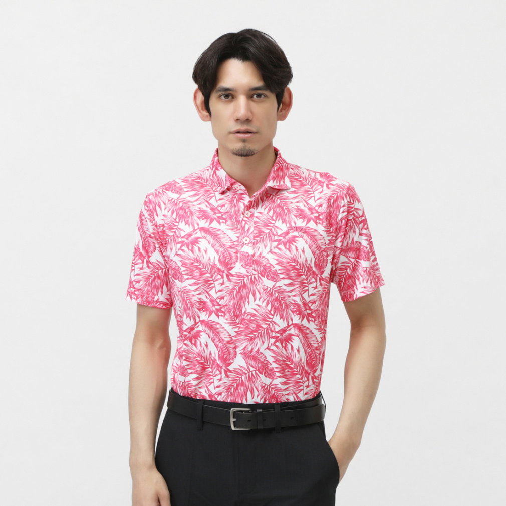 フィラ ゴルフウェア 半袖シャツ 春 夏 ボタニカルPT半袖シャツ (744606) メンズ FILA