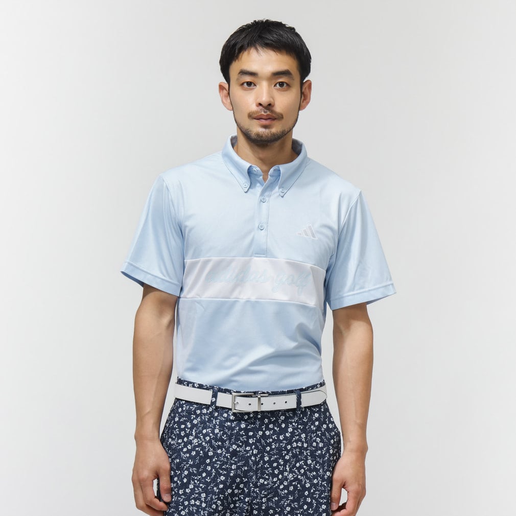 アディダス ゴルフウェア 半袖シャツ 春 夏 カラーブロックSSシャツ