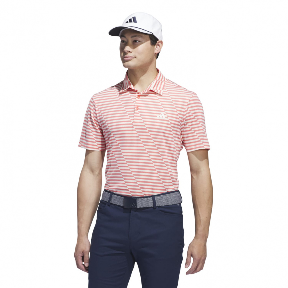 アディダス ゴルフウェア 半袖シャツ 春 夏 ナローボーダー メッシュポロ (KOV92) メンズ adidas
